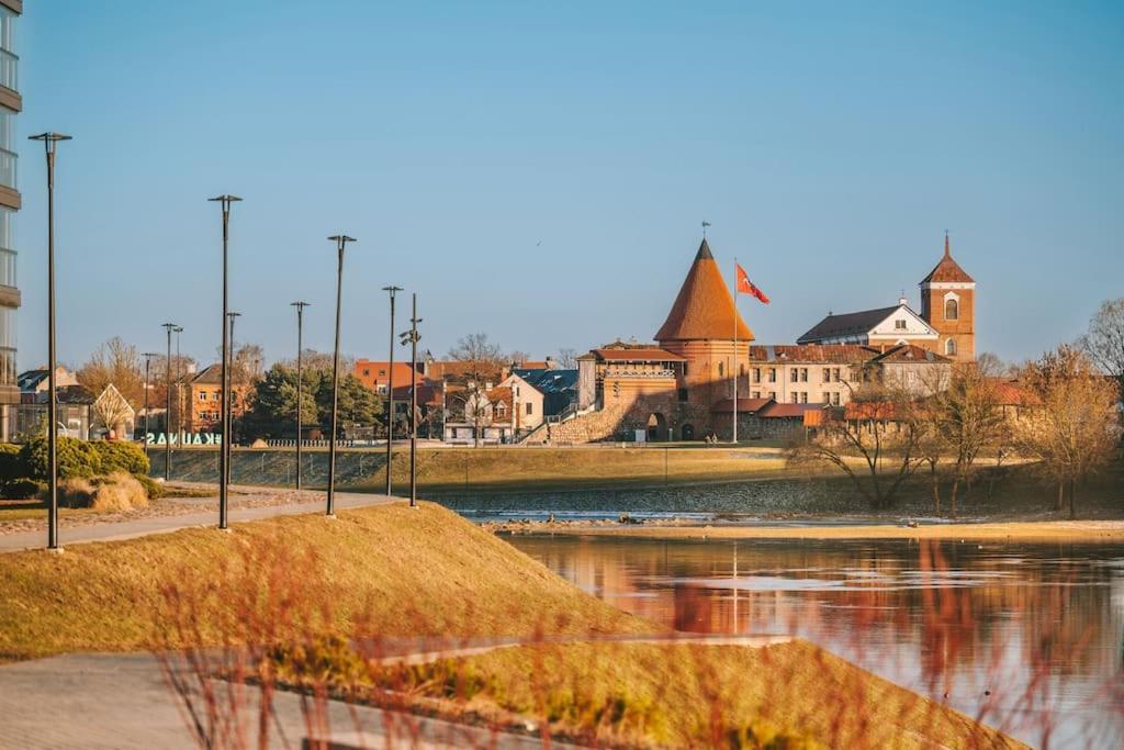 Bright Kaunas Apartment With Castle View Kültér fotó